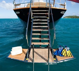 Forward Aspect: Yacht ANTARA's Swimming Landing Image