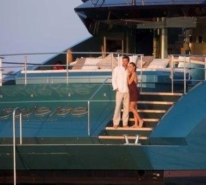 Aft Aboard Yacht BLUE ICE