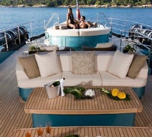 Jacuzzi Pool With Sitting On Board Yacht BLUE ICE