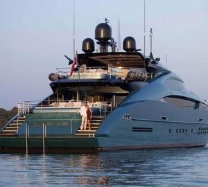 Aft Aboard Yacht BLUE ICE