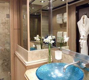 Guest's Bath On Board Yacht BLUE ICE