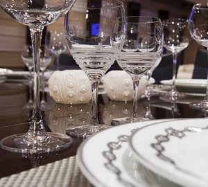 Eating/dining Close Up On Board Yacht BLUE ICE