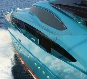 Exterior Close Up On Yacht BLUE ICE