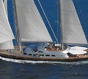Cruising Under Sail: Yacht ANDROMEDA LA DEA's From Above Aspect Image