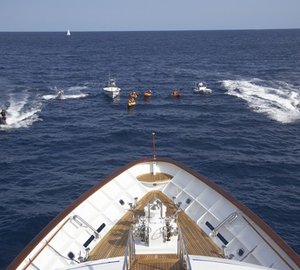 Ship's Tenders With Toys On Board Yacht TELEOST