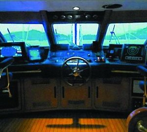 Pilot House Aboard Yacht BLUE GOLD