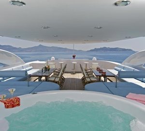 Jacuzzi Pool: Yacht O'NEIRO's Sun Deck Captured