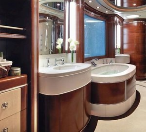 Main Master Bath On Yacht LATITUDE