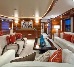 Premier Saloon Taken From Aft On Yacht LATITUDE