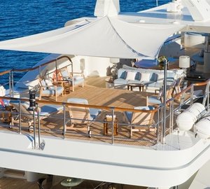 Sun Deck From Above Aspect On Yacht LATITUDE
