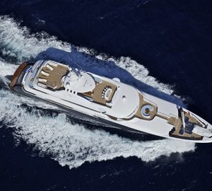 From Above Aspect On Board Yacht MIA RAMA
