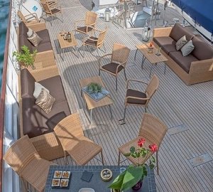 Aft Deck On Board Yacht SANSSOUCI STAR