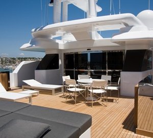 Sunbeds With Sitting On Yacht SYNA