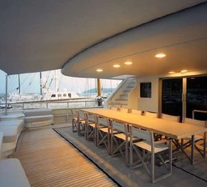 Night Time: Yacht MARIU's Outdoor Eating/dining Captured