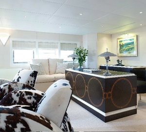 Work Desk In Premier Saloon On Board Yacht ACHILLES