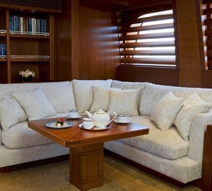 Lounging: Yacht ETHEREAL's Deck House Saloon Photograph