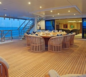 Top Deck Aft Aboard Yacht INFINITE SHADES
