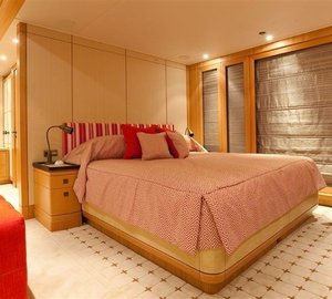 Pink: Yacht INFINITE SHADES's Guest's Cabin Pictured