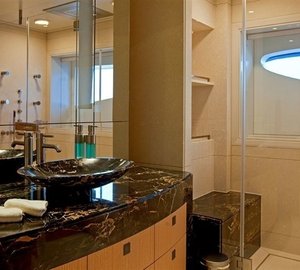 Main Master Bath On Board Yacht INFINITE SHADES