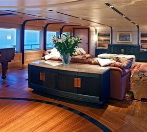 Premier Saloon Taken From Aft On Yacht INFINITE SHADES