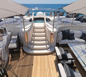 Staircase To Jacuzzi Pool Aboard Yacht SILVER ANGEL