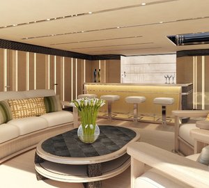 The 70m Yacht saloon rendering

