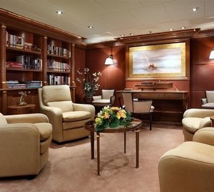 Bridgedeck Deck Television Area On Yacht LAUREL