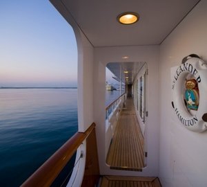 Profile Passageway: Yacht LEANDER G's Exterior Pictured
