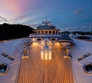 Night Time: Yacht LEANDER G's Fore Deck Photograph