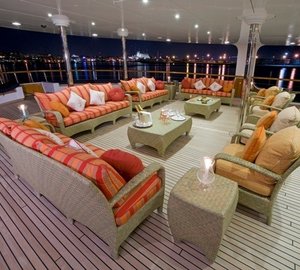 Sitting: Yacht LEANDER G's Premier Deck Aft Captured