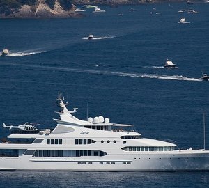 From Above Profile Aspect On Yacht SAMAR