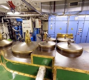 Engine Area On Yacht SS DELPHINE