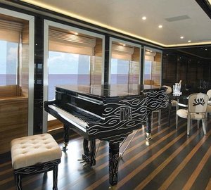 Music Piano: Yacht ALFA NERO's Saloon Image
