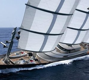 With Full Sail On Yacht MALTESE FALCON