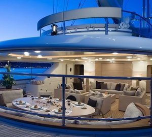 External Eating/dining With Sitting Zone Aboard Yacht MALTESE FALCON