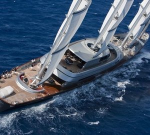From Above Aspect: Yacht MALTESE FALCON's Cruising Photograph