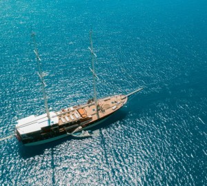 Aerial View Of The Yacht