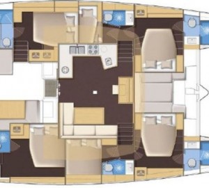 Layout - Lagoon 52 ACE OF HEARTS
