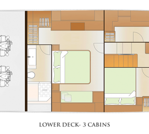 Lower Deck 3-cabin Layout Ga