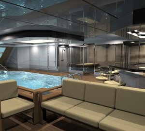 Swimming Pool By Night - Rendering