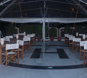 Tables And Chairs Laid Out On GLOBAL