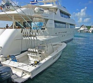 Ship's Tender Alongside Aboard Yacht ARMS REACH