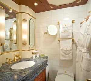 Fore Guest's Bath On Board Yacht ATLANTICA