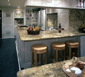 Ship's Galley On Board Yacht ATLANTICA