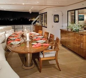 Aft Deck On Board Yacht SILVER CLOUD