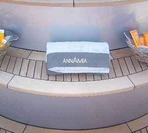 Jacuzzi Pool Close Up Aboard Yacht ANNAMIA