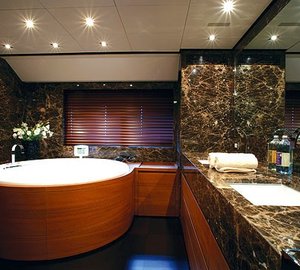 Main Master Bathroom Aboard Yacht ANNAMIA