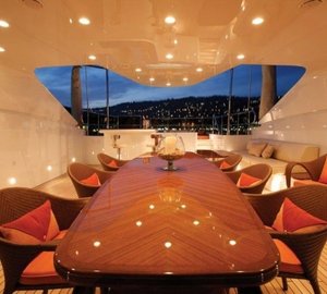 Sun Deck Eating/dining Furniture Aboard Yacht DIANE