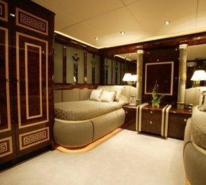 Twin Bed Cabin On Board Yacht WORLD IS NOT ENOUGH