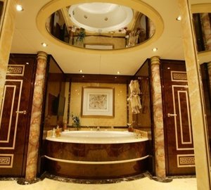 Main Master Bath Aboard Yacht WORLD IS NOT ENOUGH